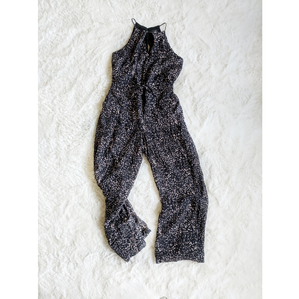 Greylin | NWOT black & tan abstract print jumpsuit